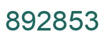 Number 892853 green image