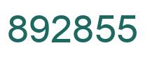 Number 892855 green image