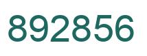 Number 892856 green image