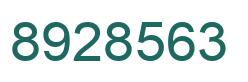 Number 8928563 green image