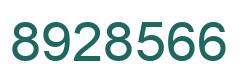 Number 8928566 green image