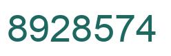 Number 8928574 green image