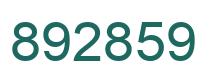 Number 892859 green image