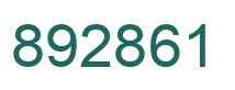 Number 892861 green image