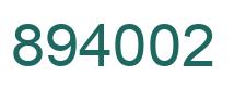 Number 894002 green image