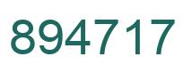 Number 894717 green image