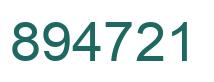 Número 894721 imagen verde