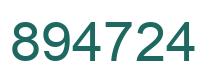Number 894724 green image