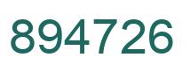 Número 894726 imagen verde