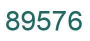 Number 89576 green image