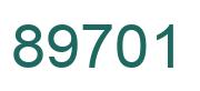 Number 89701 green image
