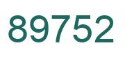 Número 89752 imagen verde