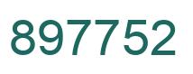 Number 897752 green image