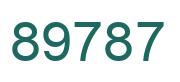 Número 89787 imagen verde