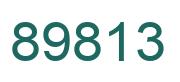 Number 89813 green image
