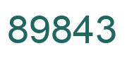 Number 89843 green image