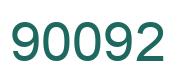 Number 90092 green image