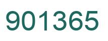 Number 901365 green image