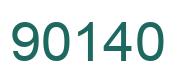 Number 90140 green image