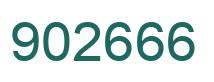 Number 902666 green image