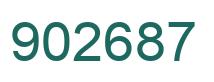 Number 902687 green image