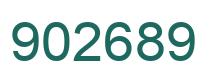 Number 902689 green image