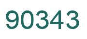 Number 90343 green image