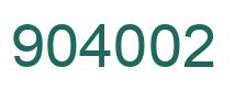 Número 904002 imagen verde