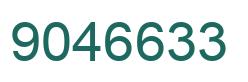 Number 9046633 green image