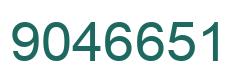 Number 9046651 green image