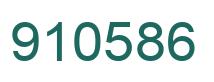 Number 910586 green image