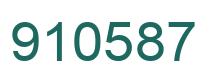 Number 910587 green image