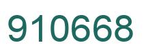 Number 910668 green image