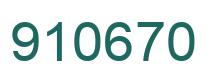 Number 910670 green image