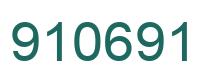 Number 910691 green image