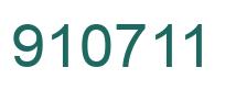 Number 910711 green image