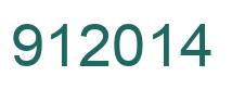 Number 912014 green image
