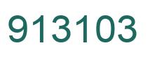 Number 913103 green image