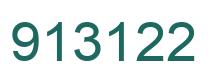 Number 913122 green image