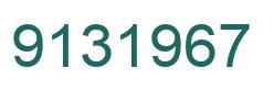 Number 9131967 green image
