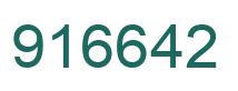 Number 916642 green image