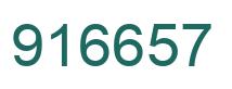 Number 916657 green image