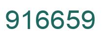 Number 916659 green image