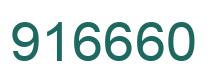 Number 916660 green image