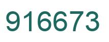 Number 916673 green image