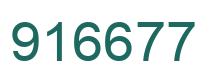 Number 916677 green image