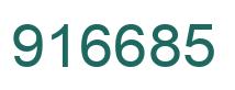 Number 916685 green image