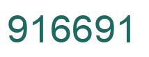 Number 916691 green image