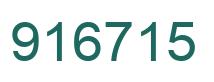 Number 916715 green image