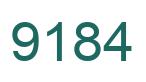 Number 9184 green image